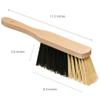 11.2" Hand Broom Medium-Soft Bristles Bench Brush, Sweeping Brush with Wooden Handle, Lightweight Dusting Brush, Handheld Small Broom, Shop Brush view 2