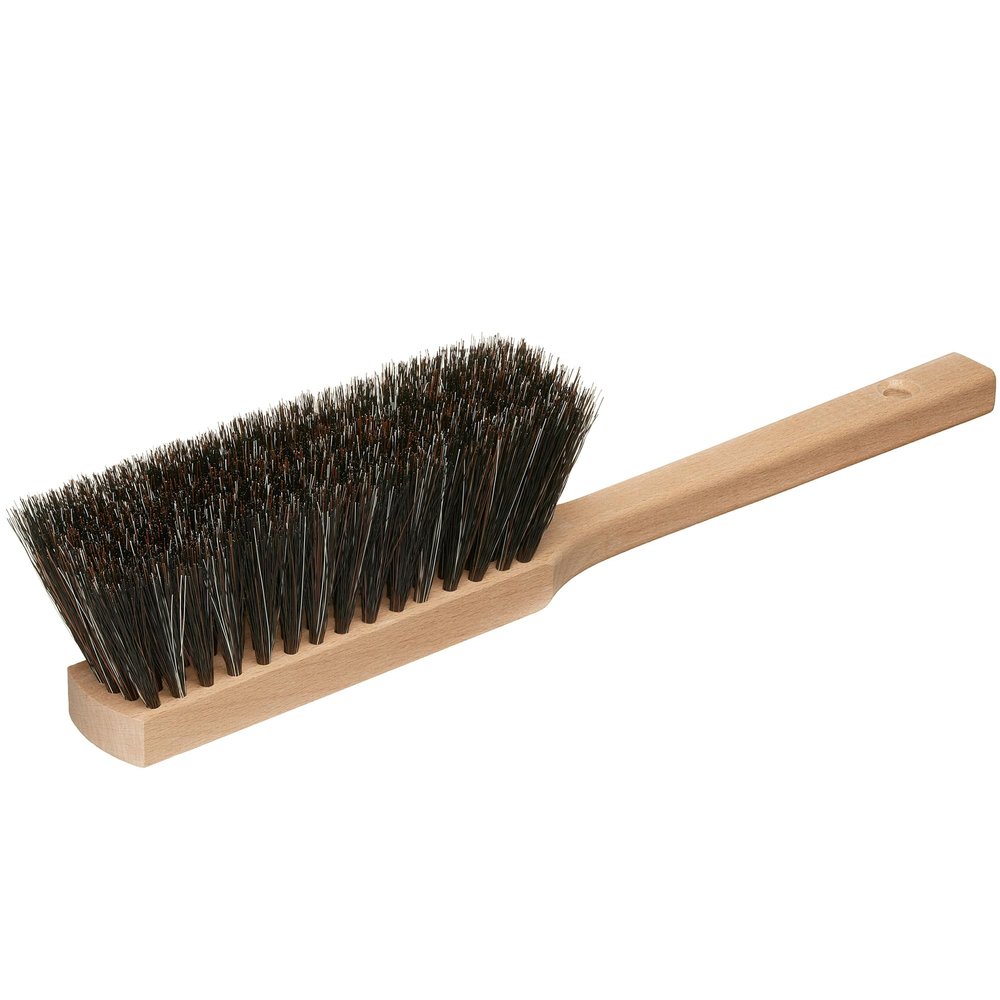 14.2" Hand Broom Soft Bristles Cleaning Brush, Dusting Brush with Wooden Handle, Clothes Brush, Handheld Car Broom, Long Counter Dust Brush, Bench Brush