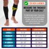Calf Compression Sleeves for Men and Women - (1 Pair) Footless Compression Socks Support for Varicose Veins, Nursing, Pregnancy, Running - PhysFlex Leg Sleeve Brace for Shin Splints, Pain Relief and Reduces Swelling (Black, Medium) view 2