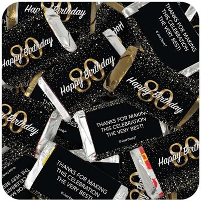 68 Pcs 80th Birthday Candy Party Favors Miniatures Chocolate - No Assembly Required