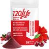 120LIFE Blood Pressure Support, Natural Beet Root Powder Drink Mix with Pomegranate Powder, Cranberry Supplement, Tart Cherry, Hibiscus, and Magnesium (28 Servings) - Gluten-Free, Vegan view 1