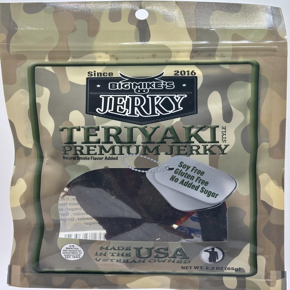Big Mike's Beef Jerky - Teryiyaki Style - Sugar Free - Gluten Free - Nitrate Free - All Natural