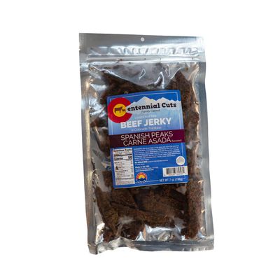 Centennial Cuts Beef Jerky Spanish Peaks Carne Asada, High Protein, 7 oz Snack