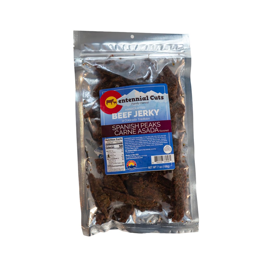 Centennial Cuts Beef Jerky  Spanish Peaks Carne Asada, High Protein, 7 oz Snack