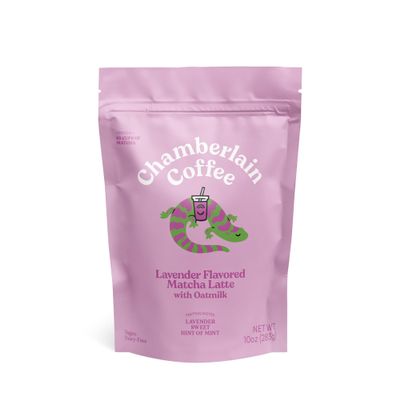 Chamberlain Coffee Lavender Matcha Latte Mix, Vegan Matcha Latte Powder with Oat Milk, Sweet Lavender and Fresh Mint - 10 Oz
