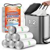 120 Counts 1.2 Gallon Mini Drawstring Trash Bags Garbage Bags by RayPard, Small Strong Plastic Bags fit 4-5L Trash Can for Home Office Kitchen Bathroom Bedroom, White Waste Basket Liners view 1