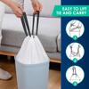 120 Counts 1.2 Gallon Mini Drawstring Trash Bags Garbage Bags by RayPard, Small Strong Plastic Bags fit 4-5L Trash Can for Home Office Kitchen Bathroom Bedroom, White Waste Basket Liners view 4