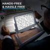MAGNIPROS Patented 5X Large LED Page Magnifier with Detachable Stand | Eye Caring 3 Color Light Modes & Anti-Glare Lens to Reduce Eye Strain-Ideal for Reading Fine Print, Crafting, Low Vision Seniors view 2