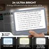 MAGNIPROS Patented 5X Large LED Page Magnifier with Detachable Stand | Eye Caring 3 Color Light Modes & Anti-Glare Lens to Reduce Eye Strain-Ideal for Reading Fine Print, Crafting, Low Vision Seniors view 4