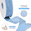 YAMA Burlap Wired Ribbon, Baby Blue, 1-1/2 inch x 20 Yards, for Crafts, Wreath, Bow Making, Gift Wrapping, Christmas and Home Decoration view 3