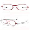 Foldable Reading Glasses, Lightweight Folding Presbyopic Glasses for Man Women Hyperopia Eyewear Glasses with Zipper Case(+150,Black) view 2