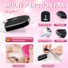 Buqikma Lash Shampoo Kit Eyelash Extensions Cleaning Kit with Mini Fan Rinse Bottle & Brushes - Oil Free Lash Cluster Cleaner for Eye Lash Extension Maintenance Deep Cleansing & Personal Use, Black view 4