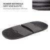 2 Pairs Shoe Rubber Heels Outsoles, Repair Pads Replacement Non Slip Wear Cushion Protector Black 7mm Thickness view 2