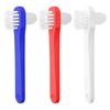 UPIQNG 3Pcs Denture Brush Double Heads Toothbrush Multi Layered Hard Hygiene Denture Cleaner T-Shape False Teeth Cleaning Tool (Red,White,Blue) view 1