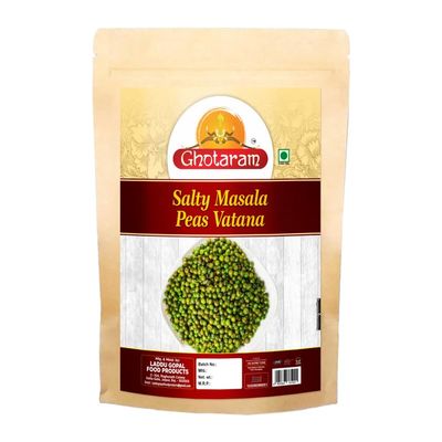 Ghotaram Spicy Green Masala Peas Namkeen Snacks, Masala Matar, Sing Hara Matar Green Salty Masala Peas Vatana, Crunchy Roasted Green Peas, No Artificial Flavour-300g*1Pack