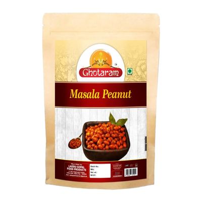 Ghotaram Coated Mirch Masala Fried Masala Peanuts Crispy & Crunchy, Organics Peanut Masala, Rich in Protein, Teatime wholesome snack, Chatpata Masala Assorted Fried Peanuts-300g*1Pack