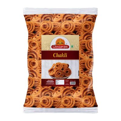 Ghotaram Organic Chakli Chakoli Murukku Snack, Butter Chakri Delicious Namkeen and Snacks, Ready to Eat Snacks, Cholesterol Free, No Trans Fats, No Preservatives, Chai Tea Chakli-250 * 1Pack