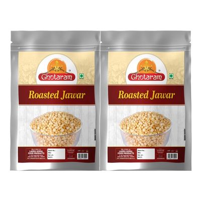 Ghotaram Ahmednagar White Sorghum Kurmura Murmura Puff Snack, Roasted Sorghum Murmure Puff Snack, Oil Free Ready to eat Namkeen Snack, Travel Friendly Favourite Namkeen Snack-150g*2Pack