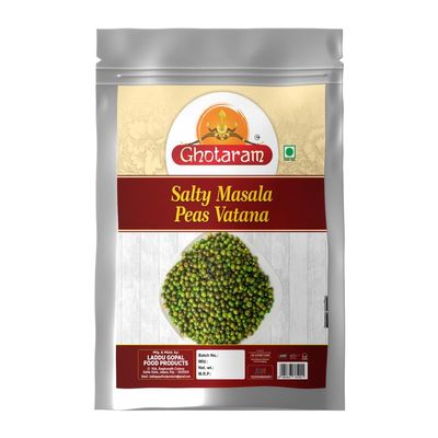 Ghotaram Bombay Roasted Fried Spicy Green Peas, Chatpata Matar, Namkeen Peas, Namkeen Chatpata Matar, Roasted Peas Spicy Munching Crunchy Matar Namkeen Savoury Snack-300g*1Pack