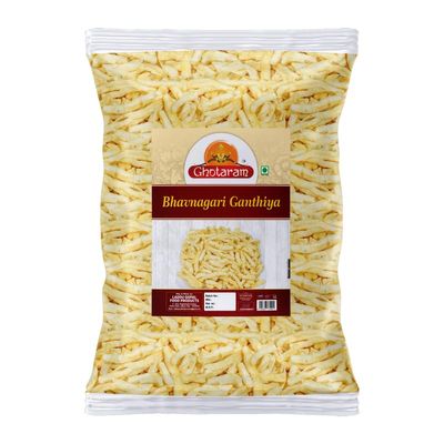 Ghotaram Bhavnagari Gathiya Namkeen for Foodie Indians, Gujarati Ganthiya Snacks, Chai-Coffee Teatime Non-Spicy Nashta, Lite Snack For All Age Groups, Bachcho Ka Favourite Savoury Snack-350g*1Pack