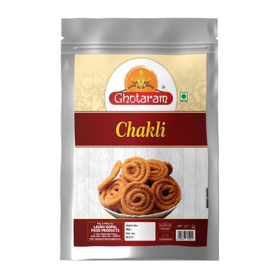 Ghotaram Kerala Special Bhajni Chakli Chakoli Snacks, Namkeen Snacks, Namken Chakli Butter Chakri Namkin, Ready to Eat snacks - Tea Time Chakli, Chakli Diwali Rakhi Snack and Namkeen-350g*1Pack