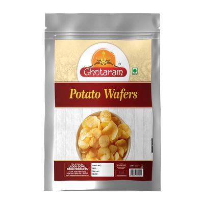 Ghotaram Urulakizhangu Chips Wafers Namkeen Snack, Falahari Aloo Batata Alu Chips Wafers, Uralaikilangu Wafers, Chips Ready to eat Bachcho Ka Favourite Healthy Namkeen Snack-350g*1Pack