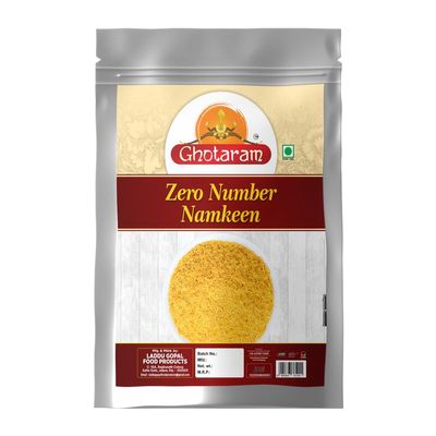 Ghotaram Zero Number Namkeen Sev, Nylon Sev Smooth Slims Crispy Taste Namkeen, Ghar Jaisi Hi Namkeen, Healthy Snacks, Every Day Chaat Snacks Namken, Traditional Indian Snacks-300g*1Pack