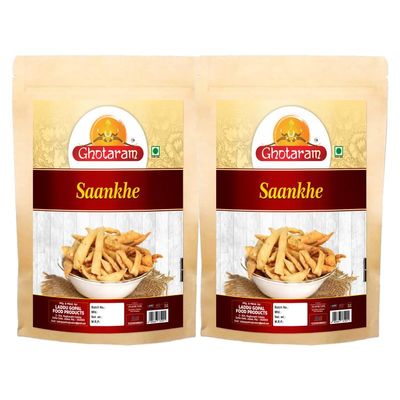 Ghotaram Organic Namkeen Gujrati Namkeen Snack Saloni, Mathri Fresh Crispy Breakfast Matthi, Homemade Classic Indian Mathri Snack Perfect for Tea Time or Anytime Snacking-150 grams*2Pack