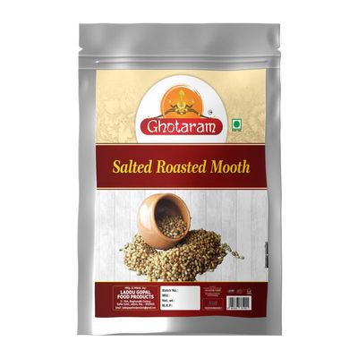 Ghotaram Marwar Roasted Salted Moth, Mooth, Matki Bean Namkeen Snack, Vigna aconitifolia, Mat bean, Moth bean, Matki, Dew Bean Tasty Yummy Snack Healthy Snack High in Protein-350g*1Pack