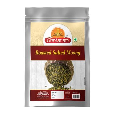 Ghotaram Suryapur Authentic Roasted Maash Green Moong Namkeen Snack, Sprouted Roasted Mung Bean Green Gram Namkeen Snack, Ready to Eat Party Savoury Snack Healthy Diet Snack-300g*1Pack