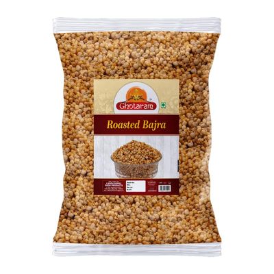 Ghotaram Healthy Snacks, Millets Snacks, Bajra Crunchies, Bhel, Puffs, Natural Millets, Less Cholesterol, High Fibre Tea Time Roasted Spicy Healthy Namkeen Savoury Snacks-300g*1Pack