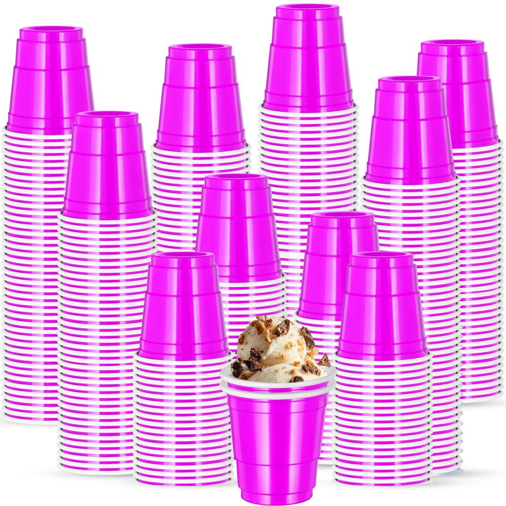 cssopenss 500 pcs Purple shot glasses Halloween shot glasses disposable 2 oz purple shot cups for drinking Tastings served Snacks Jello Tastings and Samples