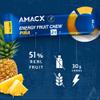 AMACX Fruit Chew Energy Bar High Carb Running Fuel 12 x 38g Electrolyte Chews for Endurance Sports with 51% Fruit Vegan, Gluten & Lactose-Free Sports Nutrition Running Chews (12 Pack, Pina) view 2