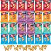 Pop-Cornners Snacks Gluten Free Chips, 5 Flavor Variety Pack 28 Count 1 oz Bags Packaged By Doomi, Individual Snack Bags in Sea Salt, White Cheddar, Sweet & Salty, Cinnamon Crunch and Spicy Queso Flavors - Low-Calorie Popcorn Chips for Snacking Care  view 1