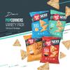 Pop-Cornners Snacks Gluten Free Chips, 5 Flavor Variety Pack 28 Count 1 oz Bags Packaged By Doomi, Individual Snack Bags in Sea Salt, White Cheddar, Sweet & Salty, Cinnamon Crunch and Spicy Queso Flavors - Low-Calorie Popcorn Chips for Snacking Care  view 3