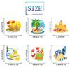 48pcs Summer Beach Happy Birthday Cupcake Toppers - Pool Swimming Surfing Cupcake Toppers Picks - Summer Hawaii Holiday Birthday Party Favor Supplies view 4