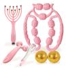5-in-1 Massage stick for Body, Roller for muscle, Massage Stick for leg, Trigger Point Muscle Roller (8 Rolls), Finger Massager, Hand-Held Roller, Head Scalp Massager, 2 Spiky Hand Balls. view 1