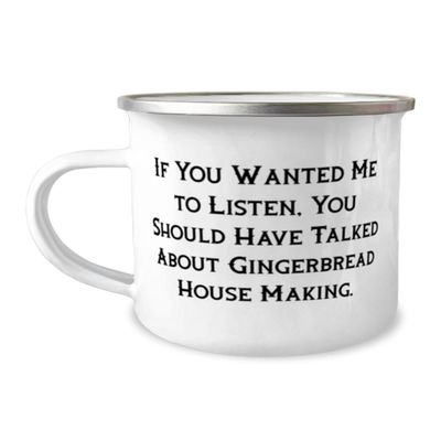 Fun Gingerbread House Making Gifts, If You Wanted Me to Listen, Nice Birthday 12oz Camper Mug Gifts For Friends From Friends, Gingerbread house decorating, Gingerbread houses, Gingerbread house kits,