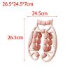 18 Wheels Muscle Roller Massage Roller Foam Roller Manual Deep Tissue Massage Tools Arm Leg Massage Ring Clamp Leg Roller for Tennis Elbow, Pink view 4