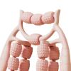 18 Wheel Fascia Muscle Roller, Massage Roller Press Points Manual Relax Tight Muscles Clamp Leg Roller Leg Massage for Calves, Golfer Elbow, Pink view 3