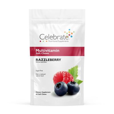 Celebrate Vitamins Bariatric Multivitamin Soft Chews - Essential Vitamins & Minerals, Sugar & Gluten Free - Gastric Bypass & Sleeve Gastrectomy Supplement - Berry (60ct)