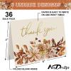 AnyDesign 36 Pack Fall Leaves Thank You Card Bulk Watercolor Autumn Leaves Note Cards with Stickers Envelopes Maple Leaf Gold Foil Thank You Blank Cards for Thanksgiving Bridal Shower Wedding view 2