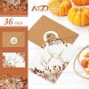 AnyDesign 36 Pack Fall Leaves Thank You Card Bulk Watercolor Autumn Leaves Note Cards with Stickers Envelopes Maple Leaf Gold Foil Thank You Blank Cards for Thanksgiving Bridal Shower Wedding view 3