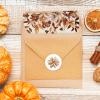 AnyDesign 36 Pack Fall Leaves Thank You Card Bulk Watercolor Autumn Leaves Note Cards with Stickers Envelopes Maple Leaf Gold Foil Thank You Blank Cards for Thanksgiving Bridal Shower Wedding view 4
