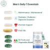 2nd Springs Daily 7 Essentials Men's Vitamin Pack - 7 Pack Adult Male Multivitamin & Multimineral Pack for Energy, Metabolism, Immune System Support, Prostate Support with Probiotic, Digestive Enzymes view 3