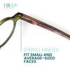 2SeeLife Small Round TR-90 Reading Glasses for Men & Women - Narrow-Medium Fit, Sturdy Frame, Spring Hinges, Retro Readers, Green, +0.50 view 4