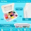 20 Compartment Large Pill Case with Airtight Seal - Silicone Gasket Waterproof Med Box with Medication Map & Medical Alert Card (Clear, 2 Pack) view 3