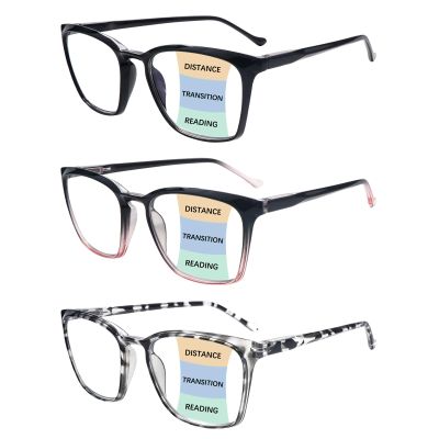 COJWIS 3 packs Progressive Multifocus Reading Glasses for Women Men UV Protection Contains Multifocal Sunglasses with Spring Hinge (3 Mix-1 Color, 2.50, multiplier_x)