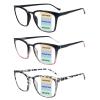 COJWIS 3 packs Progressive Multifocus Reading Glasses for Women Men UV Protection Contains Multifocal Sunglasses with Spring Hinge (3 Mix-1 Color, 2.50, multiplier_x) view 1