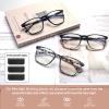COJWIS 3 packs Progressive Multifocus Reading Glasses for Women Men UV Protection Contains Multifocal Sunglasses with Spring Hinge (3 Mix-1 Color, 2.50, multiplier_x) view 2
